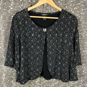 Glamour‎ Sparkle Silver / Black Shrug Shimmer